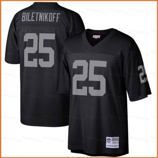 Fb NFL Las Vegas Raiders Jersey Fred Biletnikoff Retired เสื้อยืดกีฬาฟุตบอล พลัสไซซ์