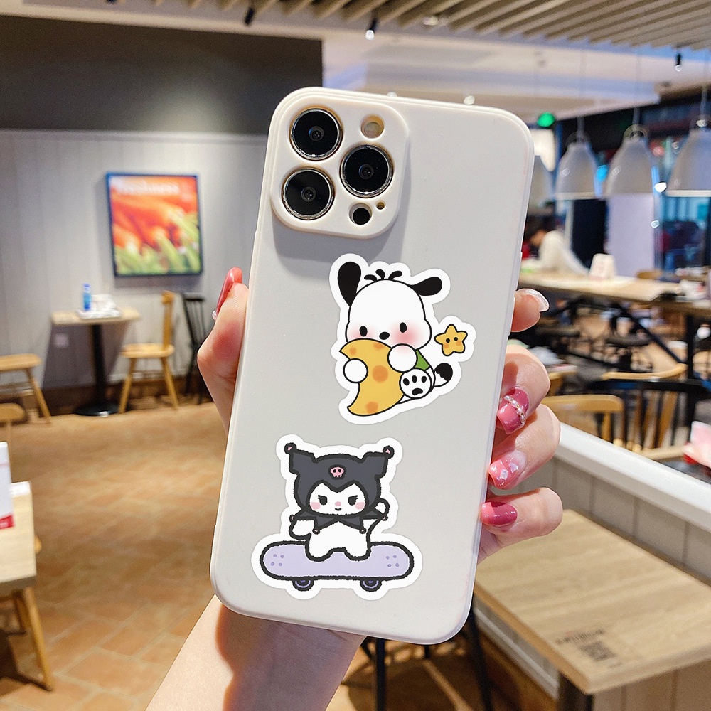 สติกเกอร์ ลายการ์ตูน Sanrio Mixed Mymelody Cinnamoroll Hello Kitty Pochacco Kuromi น่ารัก สําหรับตกแต่ง 100 ชิ้น