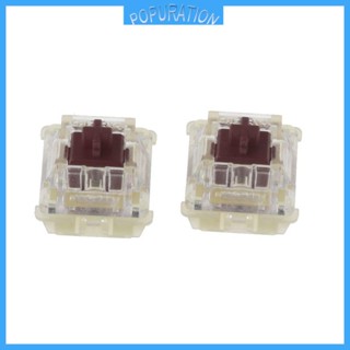 Pop สวิตช์คีย์บอร์ดเมคคานิคอล สีน้ําตาลใส แบบเปลี่ยน สําหรับ Cherry MX Original SMD RGB Switches 2 ชิ้น