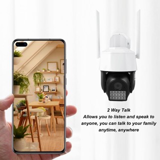  Intelligent Security กล้องรักษาความปลอดภัยกลางแจ้ง 3MP สี Night Vision 2 Way Talk ติดตามอัตโนมัติกล้องไร้สายสำหรับสวนผลไม้บ่อปลาที่บ้าน