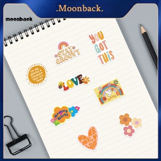 &lt;moonback&gt; สติกเกอร์ ลายกราฟฟิตี้ ทนอุณหภูมิ มีกาวในตัว สําหรับติดตกแต่งกระเป๋าเดินทาง แล็ปท็อป 50 ชิ้น