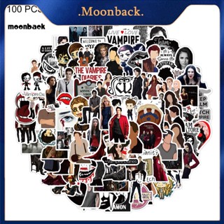 &lt;moonback&gt; สติกเกอร์ใส ลอกออกได้ ติดทนนาน สําหรับติดตกแต่งกระเป๋าเดินทาง 100 ชิ้น ต่อชุด