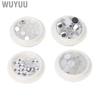 Wuyuu 4 Boxes/Set Artificial Pearl Nail DIY Decoration High Quality ABS