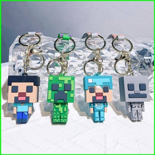 พวงกุญแจ PVC จี้ตุ๊กตาฟิกเกอร์อนิเมะ Minecraft MY3