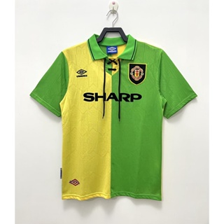 เสื้อกีฬาลําลอง ลายทีมฟุตบอล Manchester United Away World Cup 92-94 สไตล์เรโทร