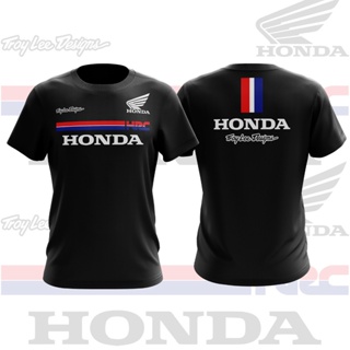  [Ready Stock] Cotton 100%!!  Baju Motor Honda HRC Troy Lee Designs Vintage Motocycle T Shirt_03