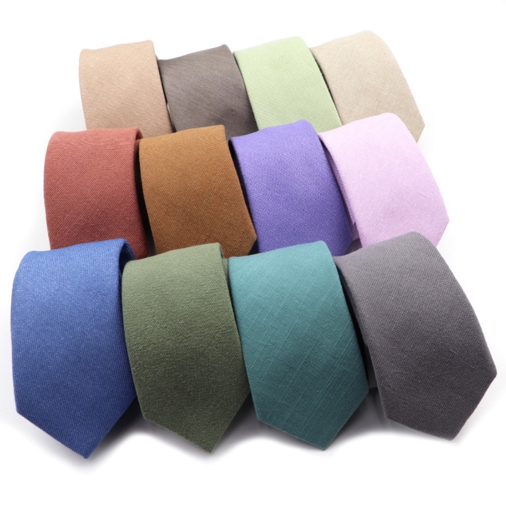Zonfaz ผู ้ ชายสีทึบเนคไทผ ้ าฝ ้ าย 100 % 6.5 ซม.ผอมผูกสีแดงสีฟ ้ าสีเขียวงานแต ่ งงาน Tie Cravat ผู ้ ชายอุปกรณ ์ เสริมของขวัญ