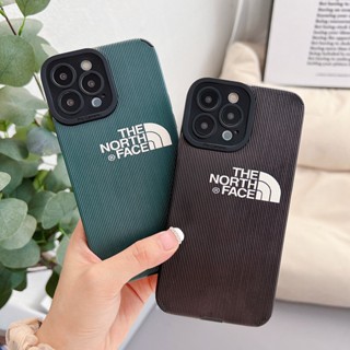 The North Face เคสโทรศัพท์หนัง TPU นิ่ม ลายทาง ไฮบริด กันสไลด์ สําหรับ iPhone 14 Pro Max iPhone 11 12 13 X XS Max XR 7 8 Plus