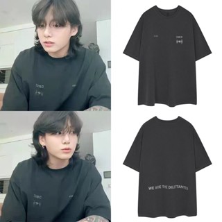 เสื้อยืดแขนสั้นลําลอง ผ้าฝ้าย พิมพ์ลาย KPOP BTS JUNGKOOK FLARU UP สไตล์เกาหลี ฮาราจูกุ พลัสไซซ์ แฟชั่นคู่รัก สําหรับผู้ชาย และผู้หญิง