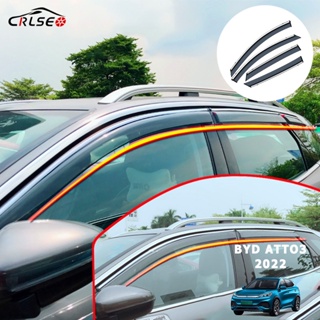 CRLSEO สำหรับ BYD Atto 3 Yuan PLUS 2022 4/6 ชิ้น กันสาดรถยนต์ คิ้วกันสาด คิ้วกันฝน คิ้วกันสาดรถยนต์ อุปกรณ์แต่งรถยนต์