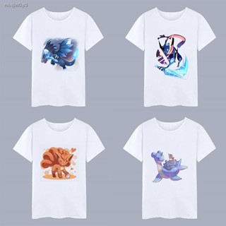 เสื้อยืดแขนสั้นPokemon T-shirtเสื้อยืดT-shirtเสื้อยืดโปเกม่อน▧☞❇โปเกมอน เสื้อผ้าเด็ก ชุดโปเกมอนแขนสั้นผู้ชาย กบ มังกรพ่น