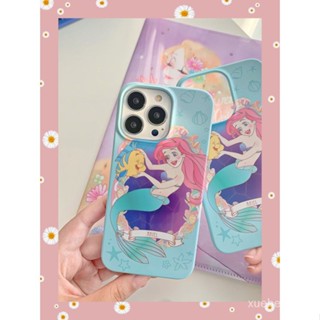 เคสโทรศัพท์มือถือแบบแข็ง กันกระแทก ลายการ์ตูนนางเงือกน่ารัก สําหรับ iPhone 14 13 Pro 12 11 Pro Max mini XR X XS xsmax 7 8 Plus SE2 11Pro 12Pro 13Pro 14Pro 7plus 14plus 12Promax