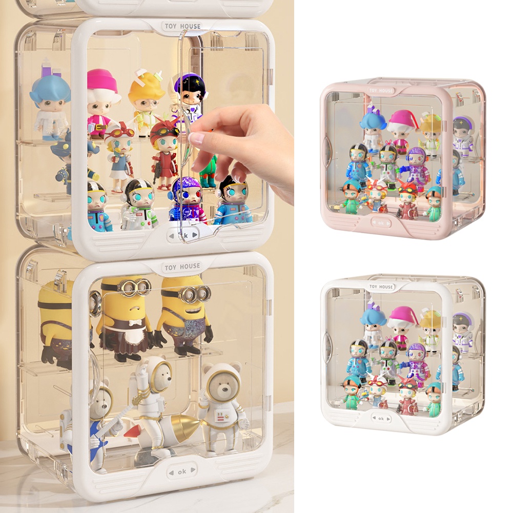 กล่องฟิกเกอร์ ตู้โมเดล กระเป๋า ญี่ปุ่น 3 ชั้น ของสะสม ตู้โชว์ตุ๊กตา ด้วยไฟสตริง Figure Toy Model Display Shelf Box