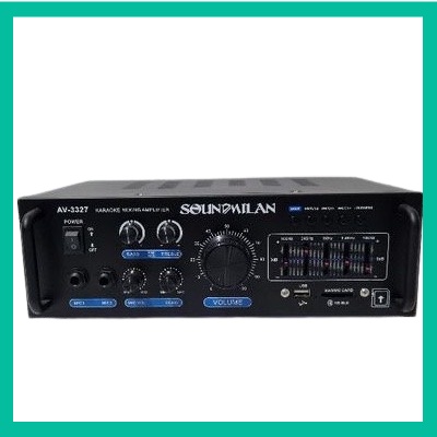 Soundmilan AV-3327 แอมป์ขยายขนาดเล็ก ใช้ไฟ DC 12 V (ไฟรถ)​ ไฟ AC 220V (ไฟบ้าน)​ได้