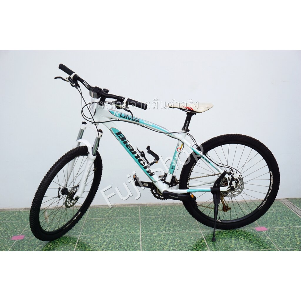 จักรยานเสือภูเขาญี่ปุ่น - ล้อ 26 นิ้ว - มีเกียร์ - อลูมิเนียม - มีโช๊ค - Disc Brake - Bianchi Kuma 5100 - สีขาว [จักร...