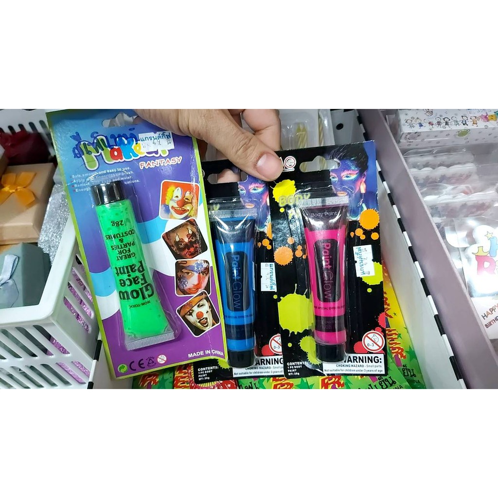 สีเพ้นตัว สีนีออน  สะท้อนแสง สีเรืองแสง บอดี้เพ้นท์ พร้อมส่ง จากไทย เก็บเงินปลายทางได้ - รูปที่ 2