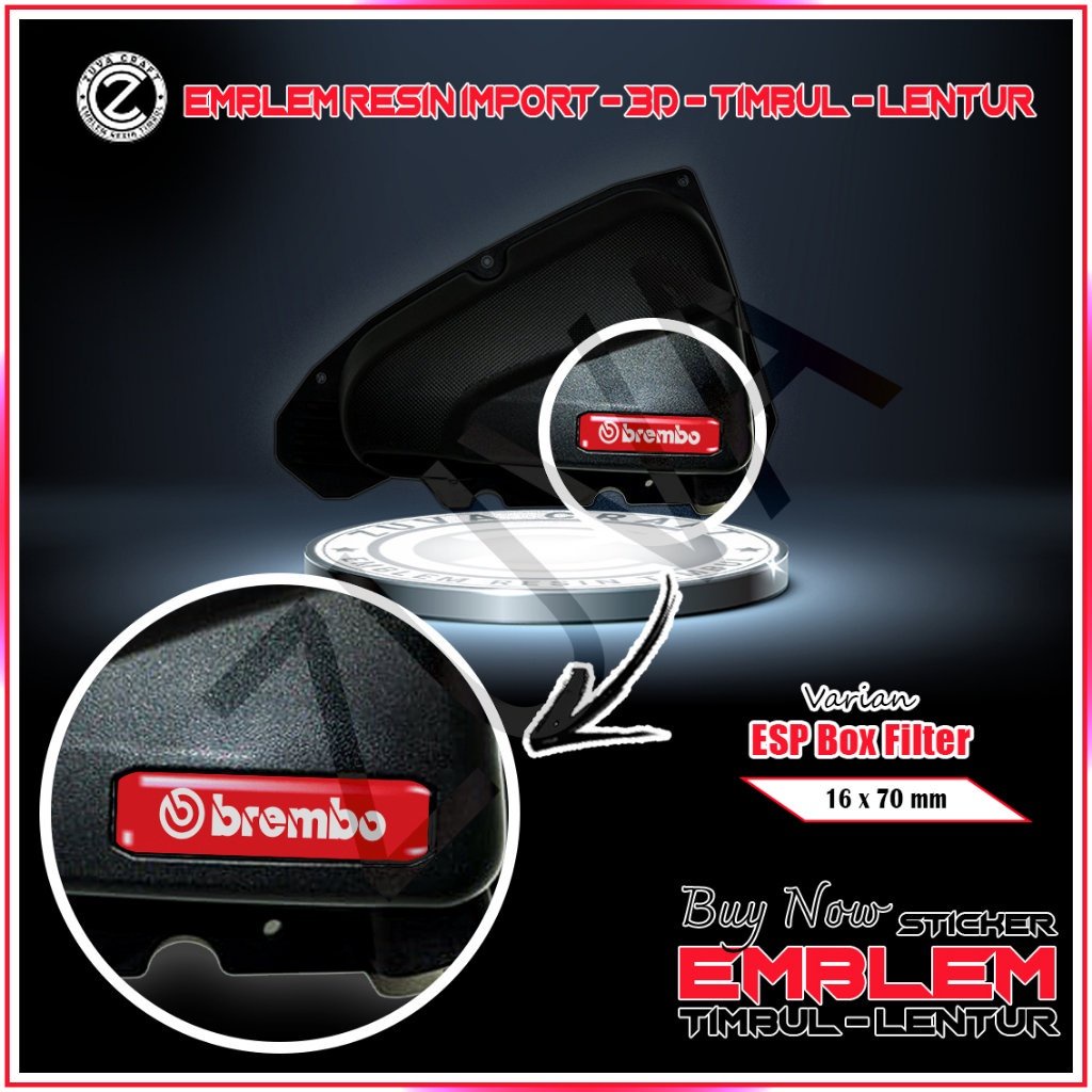 สติกเกอร์โลโก้ Brembo BOX FILTER VARIO BEAT PCX AESTHETIC ลายนูน สําหรับติดตกแต่งรถจักรยานยนต์ Honda