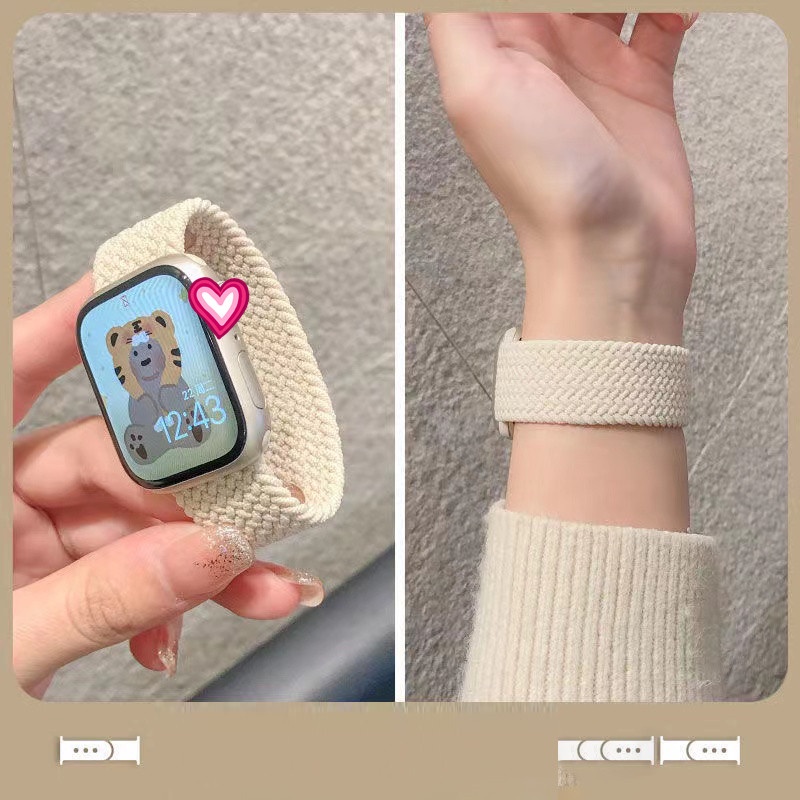 สายนาฬิกาข้อมือไนล่อนถัก สําหรับ Apple Watch band 49 มม. 45 41 44 มม. 40 มม. 45 มม. 41 มม. 42 38 มม. i-Watch series ulitra 8 7 6 SE 5