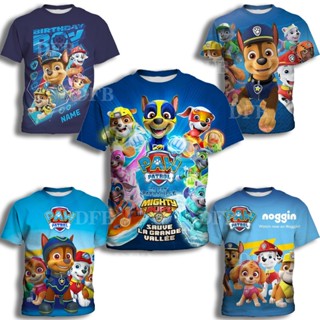 Paw Patrol เสื้อยืด คอกลม พิมพ์ลายอนิเมะ 3D แฟชั่นฤดูใบไม้ผลิ ฤดูร้อน สําหรับเด็ก