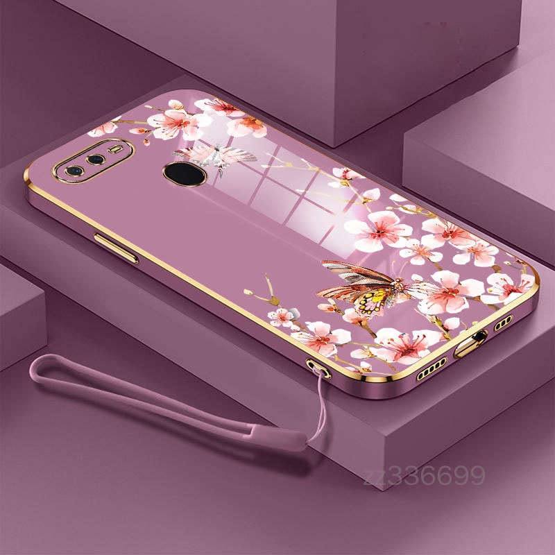 เคส OPPO RENO 12F 5G F9 OPPO F9 pro OPPO A37 OPPO A83 OPPO A1 OPPO F5 OPPO F7 เคสโทรศัพท์ ผีเสื้อสวย ซิลิโคน เคสโทรศัพท์ ส่งเชือกเส้นเล็ก