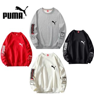 Puma เสื้อกันหนาวลําลอง คอกลม ผ้าฝ้าย 100% แบบสวมหัว ทรงหลวม แฟชั่นฤดูใบไม้ผลิ และฤดูใบไม้ร่วง สไตล์คลาสสิก สําหรับผู้ชาย และผู้หญิง