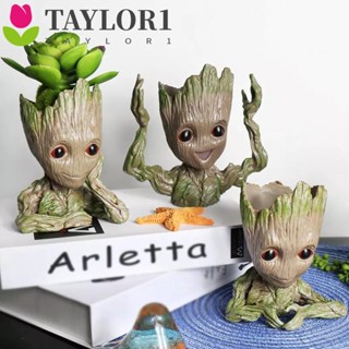 Taylor1 ตุ๊กตาฟิกเกอร์ Groot Flower Pot Home Decor Groot มัลติฟังก์ชั่นคุณภาพสูงของเล่นสําหรับเด็ก