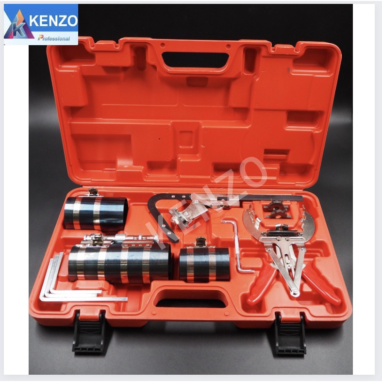 TOOLS KENZO ชุดลานรัดแหวนลูกสูบ ขนาด 3" - 6" พร้อมคีมถ่างแหวน และเหล็กขูดเขม่า ร่องแหวนลูกสูบS ราคาถูก Shopee Lazada