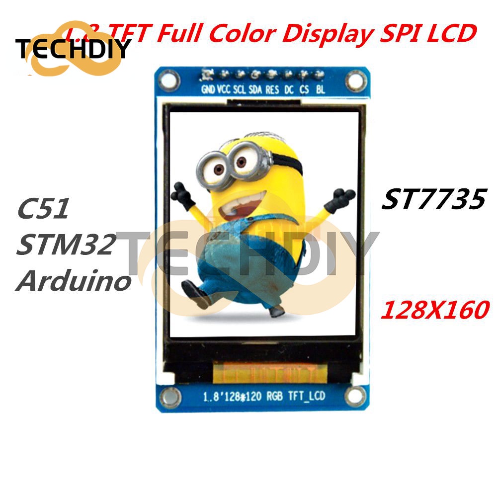 โมดูลพาวเวอร์ซัพพลาย 1.8 นิ้ว 128x160 SPI TFT LCD 128*160 ST7735 3.3V แบบเปลี่ยน สําหรับ Arduino DIY KIT