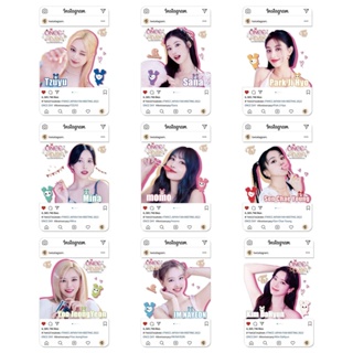 โปสการ์ด PVC แบบใส ลายศิลปินเกาหลี TWICE 8-9 ชิ้น ต่อชุด