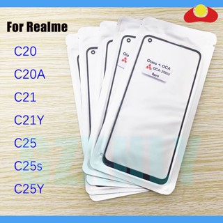 กระจกด้านหน้า และแผงหน้าจอสัมผัส OCA LCD สําหรับ OPPO Realme C25 C25s C25Y C20 C20A C21 C21Y