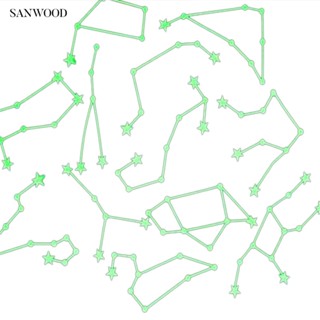 [SW.z] สติกเกอร์เรืองแสง ลายกลุ่มดาวสิบสองกลุ่มดาว โรแมนติก สําหรับตกแต่งผนังบ้าน