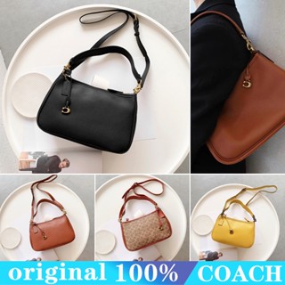 COACH cc435 cc437 cc438 Cary กระเป๋าถือสุภาพสตรี/กระเป๋าสะพายไหล่หญิง/คลาสสิกพิมพ์ลาย/ความจุขนาดใหญ่