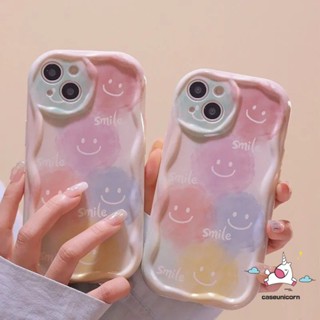 เคสโทรศัพท์มือถือแบบนิ่ม กันกระแทก ลายการ์ตูนหน้ายิ้ม 3D หลากสี สําหรับ iPhone 11 14 12 13 Pro Max X 7 8 6s 6 Plus XR XS Max SE 2020 7Plus