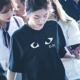 เสื้อยืดแขนสั้น พิมพ์ลายตัวอักษร CDG Kawakubo Rei สไตล์คลาสสิก สําหรับผู้ชาย และผู้หญิง