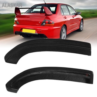 ALASKAR คาร์บอนไฟเบอร์ด้านหลังกันชนด้านข้าง Splitter ส่วนขยายสำหรับ Mitsubishi Lancer Evolution 7 8 9 2001 ถึง 2007