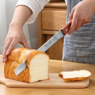 มีด มีดฟันเลื่อย 12″ , 14" ด้ามไม้ BREAD KNIFE, KNIFE, SERRATED, มีด, มีดฟันเลื่อย, มีดหั่นขนมปัง