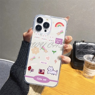 เคสโทรศัพท์มือถือ ลายแมวสีรุ้ง สําหรับ Realme C30s C30 C33 C35 C31 C2 C1 C11 C12 C15 C17 C20 C25s C25 C21Y C25Y 8 Pro 2 Pro 3 Pro 5 Pro 5 5i 5s 6i 6 Pro 6s 7 Pro 7i XT X2 X เคสนิ่ม