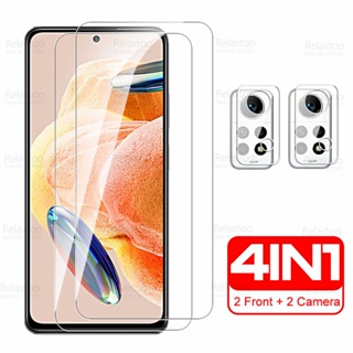 ฟิล์มกระจกนิรภัยกันรอยหน้าจอ 4in1 สําหรับ Xiaomi Redmi Note 12 Pro 4G Note12 S 12S 12Pro