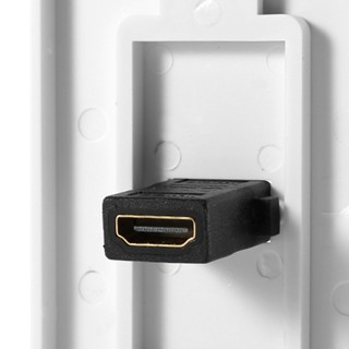 PC Mall.zr 1 Port Gold Plated HDMI with Ethernet Wall Plate Face Cover for Home Theater DVD White