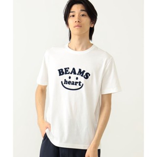 Beams HEART เสื้อยืดลําลอง ผ้าฝ้าย แขนสั้น คอกลม พิมพ์ลาย สําหรับผู้ชาย และผู้หญิง