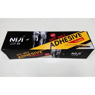 เทปและกาว กาวแท่ง NIJI นิจิ สีขาวขุ่น (1กิโล) 12นิ้ว 34 แท่ง 11มม. คุณภาพจากไต้หวัน (ไม่ทิ้งคราบดำ)