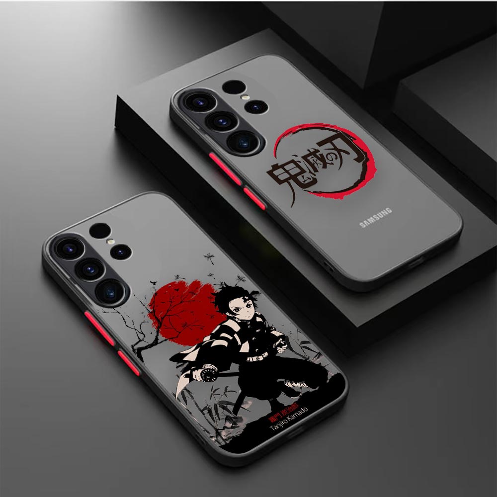 เคสโทรศัพท์มือถือแบบนิ่ม TPU ผิวด้าน กันกระแทก ลายการ์ตูนญี่ปุ่นดาบพิฆาตอสูร สําหรับ Samsung S8 S9 S