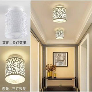 Lamp LED โคมไฟเพดาน โคมระย้า โคมไฟเพดาน สีขาวสไตล์โมร็อกโกคันทรีคลับ โคมไฟเพดาน LED Ceiling Light ไฟกลมตกแต่ง ไฟ led