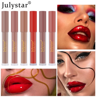 Julystar ลิปสติก ลิปกลอส เนื้อลิขวิด ให้ความชุ่มชื้น ติดทนนาน