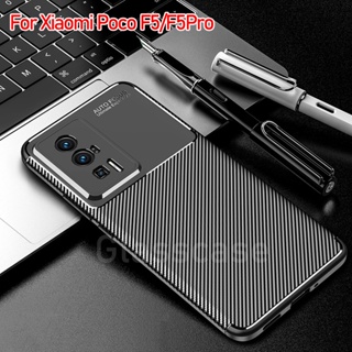 เคสซิลิโคนนิ่ม คาร์บอนไฟเบอร์ กันกระแทก สําหรับ Xiaomi Poco F5 X5 X4 M4 Pro X4 GT M5 Poco F5Pro 5G 4G 2023 Xiomi PocoF5Pro