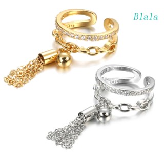 Blala Dangling แหวนพู่โซ่ ปรับได้ เปิดข้อต่อ ผูกปม