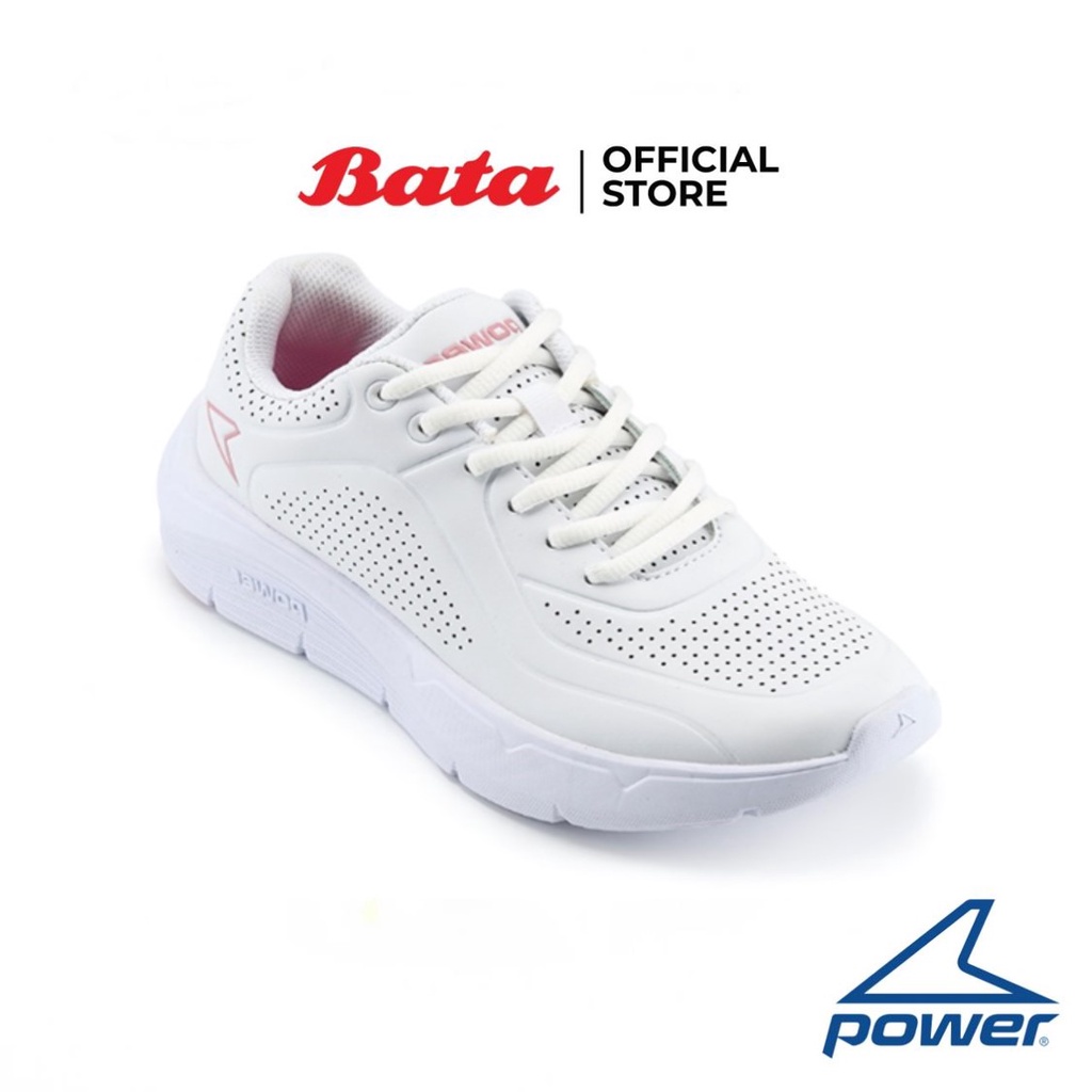 Bata บาจา POWER รองเท้ากีฬาวิ่ง แบบผูกเชือก น้ำหนักเบา  สำหรับผู้หญิง รุ่น N-WALK MAX BOSS สีขาว รหัส 5181157