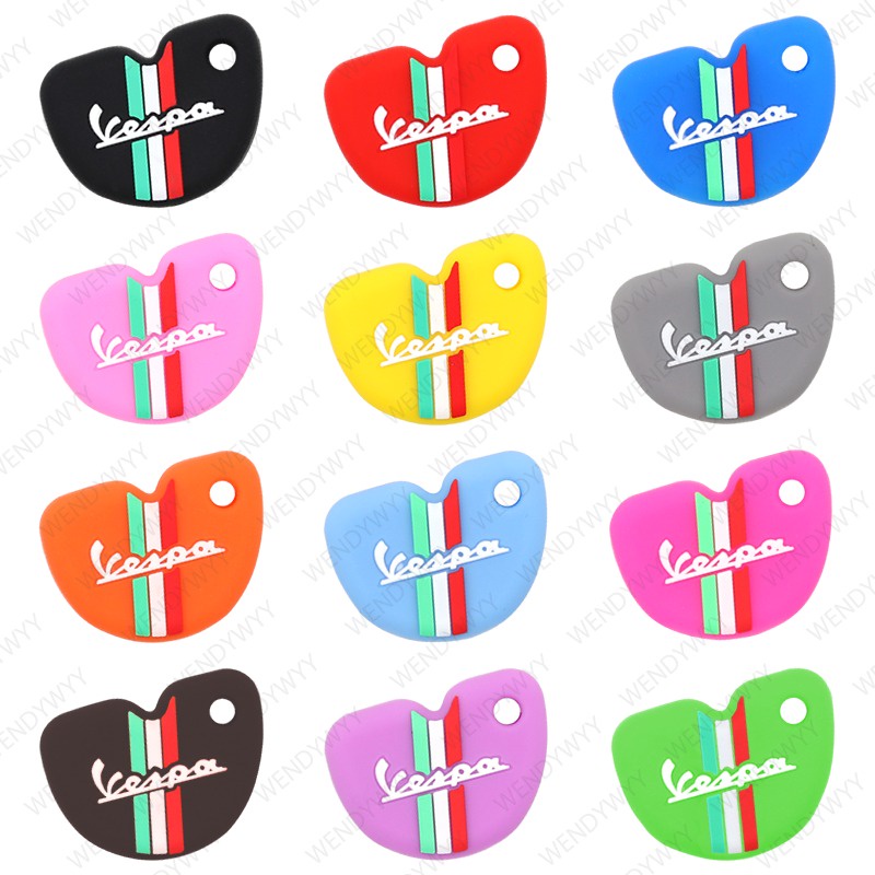 ยางซิลิโคนMulticolor Key Cover ProtectorสําหรับVespa Piaggio New Fly Gts Super 300 Gilera Nexus 500 Key