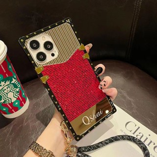 เคสโทรศัพท์มือถือ ทรงสี่เหลี่ยม พร้อมสายคล้อง หรูหรา สําหรับ Xiaomi mi Redmi Note9S Note9T 9T Note8T 8Pro Note8 Note7 Note7Pro PocoM3 PocoM4Pro X3GT M3Pro C3 realme 5 pro