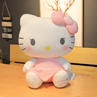 SANRIO ตุ๊กตาแมวน่ารัก ผ้ากํามะหยี่ขนนิ่ม ใส่สบาย เหมาะกับเป็นของขวัญ ของเล่นสําหรับเด็กผู้หญิง